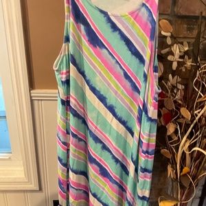 Lilly Pulitzer asymmetrical summer dress or beach cover-up size medium